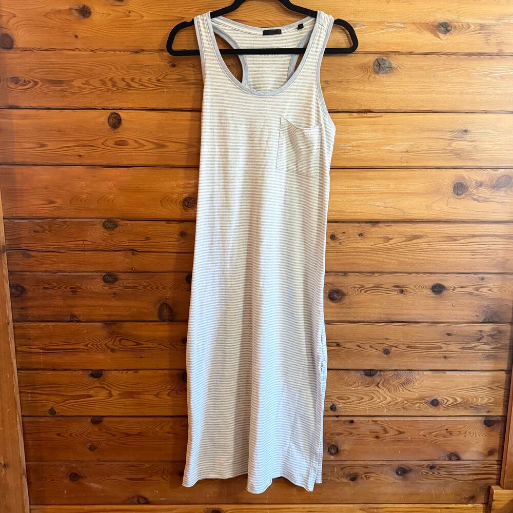 ATM Anthony Thomas Melillo Blue Striped Racerback Maxi Dress Small